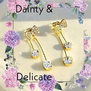 White Baguette Diamond Drop Dangle Earrings 18K Yellow Gold 925 Sterling Silver
